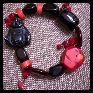 Vintage red and black bracelet